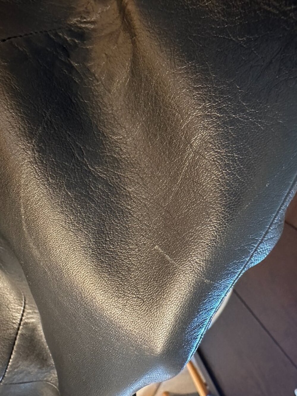 Vintage Guccini Leather Co Black Genuine Leather Blazer Coat 2XL - Picture 14 of 16